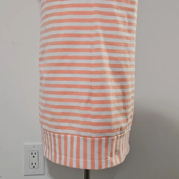 Old Navy Size M Cotton Polyester Orange White Striped Womens Tank Dress with - Picture 7 of 16